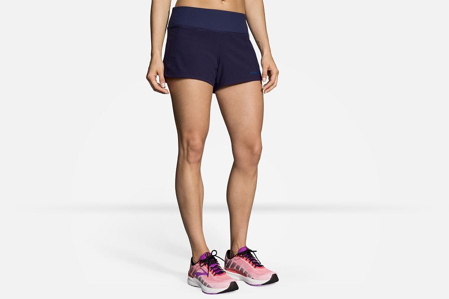 Brooks Chaser 3 Women Running Clothes & Running Short Blue QYF345628